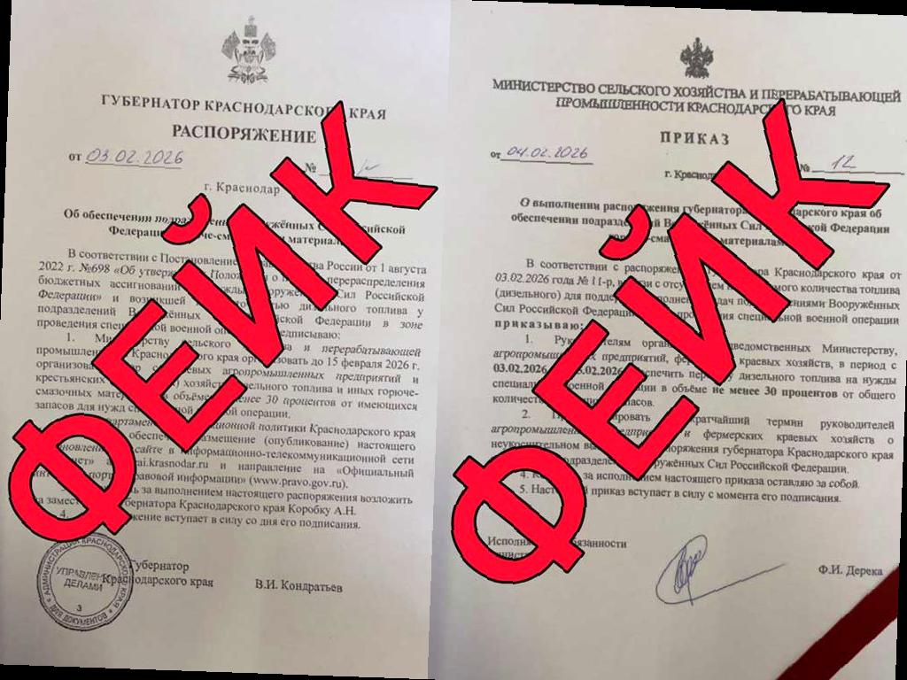 В Краснодарском крае обнаружен фейк о передаче топлива ВС РФ